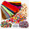 Divertimento creativo in compagnia con mollette e filo di ciniglia, vari colori, 1 set