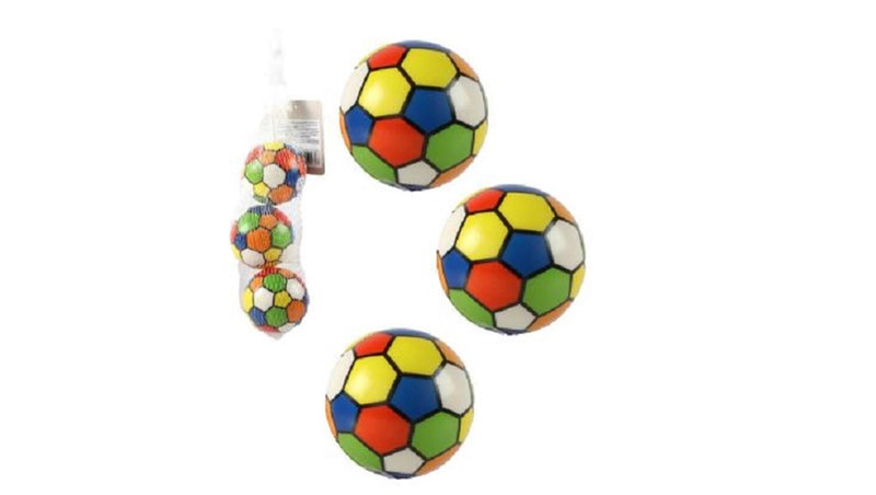 Bolas de cuero artificial 3 piezas en red 6cm
