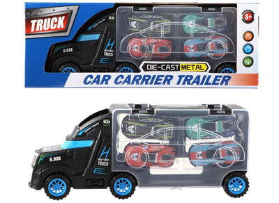 Camion 28 cm con 4 auto 33x12x7 cm