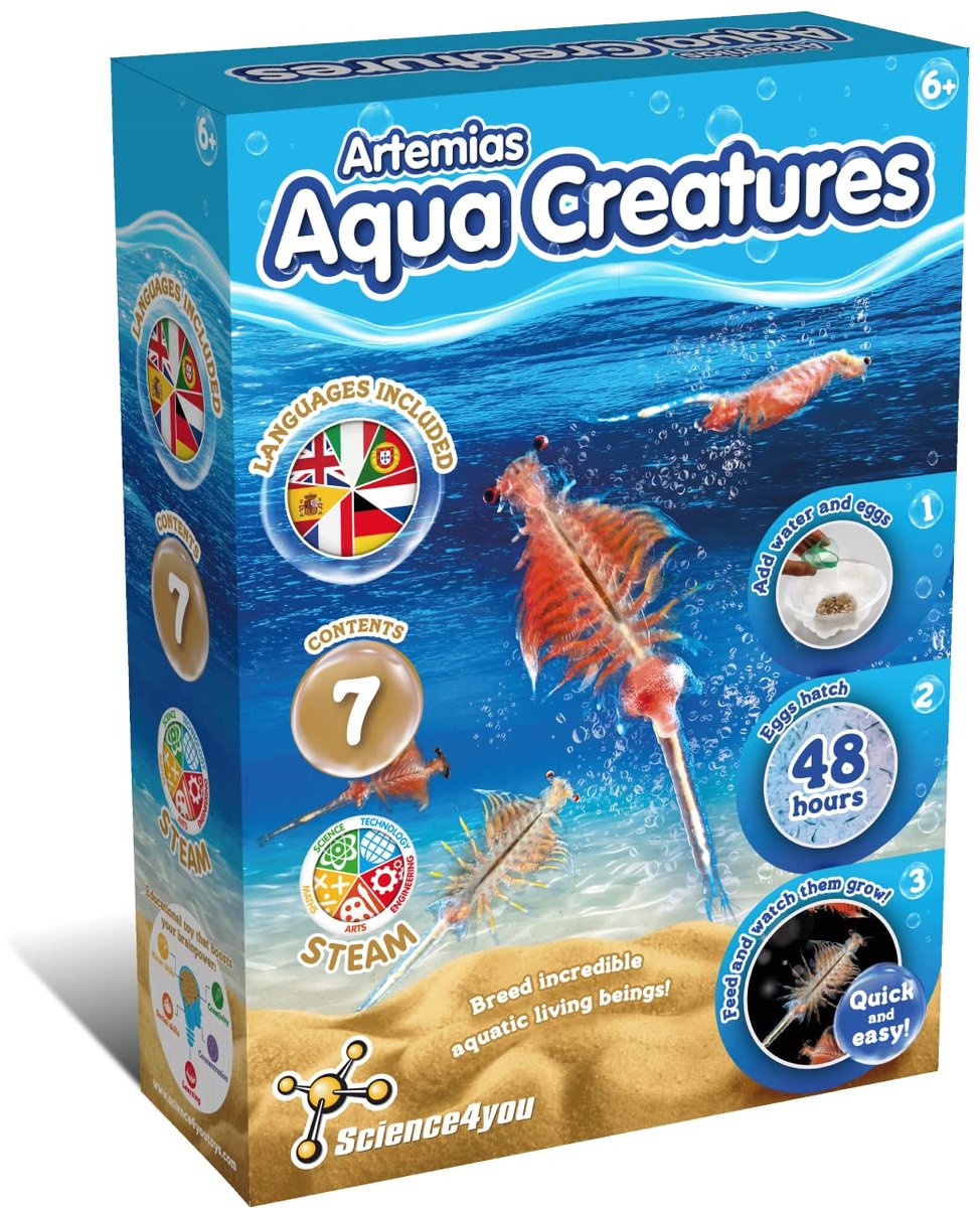 Science 4 you science4you criaturas jurásicas para niños a partir de 6 años: crea un ecosistema acuático para dragones de agua con un acuario para niños, juegos de experimentos educativos