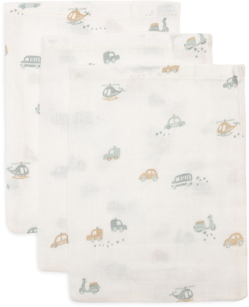 Jollein baby hydrofiel washandje 15x20cm - baby washandje - on the go - 3 stuks