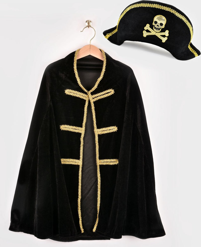 Den Goda Fen mantello e cappello da pirata set da vestire 98-128 costume da pirata.
