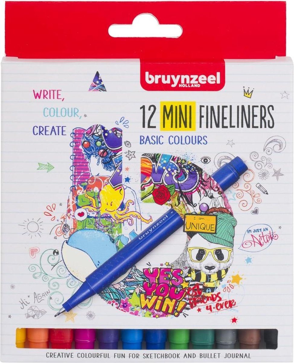 Bruynzeel Fineliner Mini Set 12 Colori
