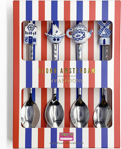 Blond amsterdam , delfts blond: theelepels, set van 4