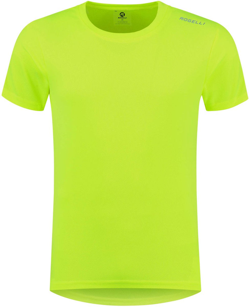 Rogelli promo camiseta de running para hombre - manga corta - amarillo fluorescente - 3xl