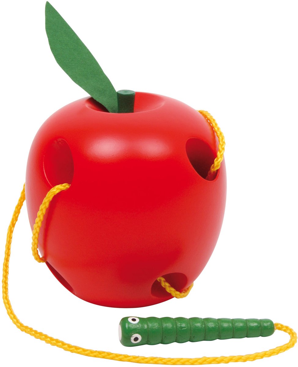 Small foot wooden thread apple