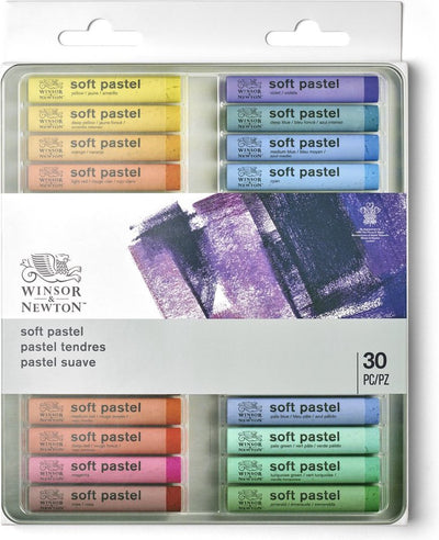 Winsor Newton 1790002 Soft Pastel Box – 30 pezzi, gessetti pastello per disegnare e dipingere, altamente pigmentati resistenti alla luce