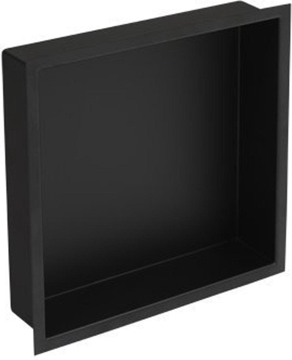 Plieger inbox inbouwnis met flens 30x30x7.5cm waterproof zwart