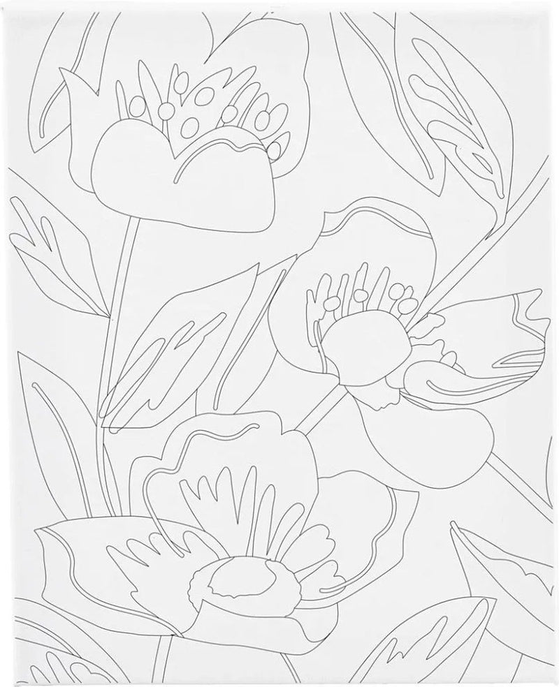 Creativ company schildercanvas met print klaproos 24x30 cm