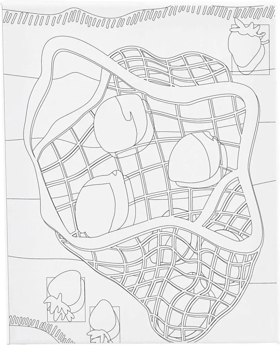 Creativ company lienzo para pintar con estampado, cítricos, d: 1,6 cm, medidas 24x30 cm, 360 gr, 1 pieza