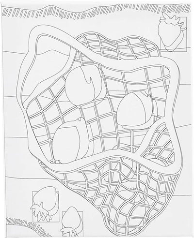 Creativ company lienzo para pintar con estampado, cítricos, d: 1,6 cm, medidas 24x30 cm, 360 gr, 1 pieza