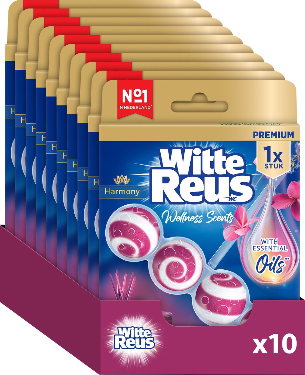 Witte reus Wellness Scents Harmony blocco WC 50 g - blocchi WC - confezione risparmio - 10 pezzi