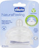 Chicco pacifier 4m+ straight silicone transparent 2 pieces