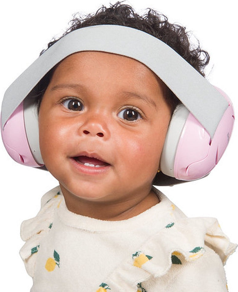 Dooky protección auditiva bebé - diadema elástica ajustable - auriculares para bebés - aislamiento 25db - auriculares con cancelación de ruido - orejeras ligeras con bolsa de almacenamiento - orejeras para bebé niño pequeño 0-3 años - rosa