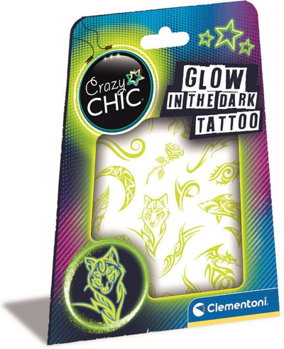 Clementoni Crazy Chic Urban Tattoos Glow in the Dark