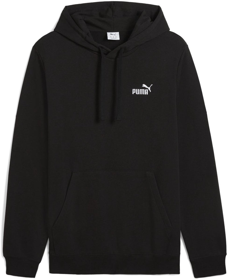 Puma ess pequeño no. 1 logo sudadera con capucha fl suéter unisex - negro