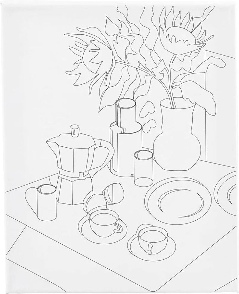 Creativ company schildercanvas met print onbijttafel - 24x30cm