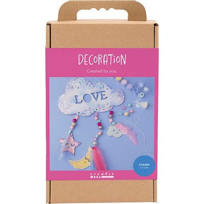 Creativ company hobby set decoración, nube, luna, estrella, colores brillantes, colores pastel, 1 caja