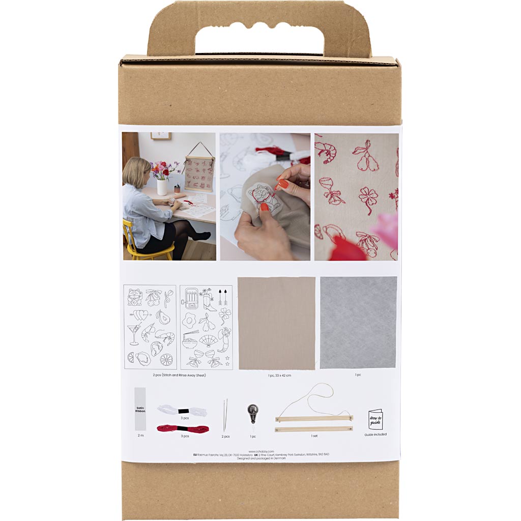 Creativ Company Hobby Set bordado, decoración colgante, lino, 1 caja