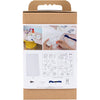Creativ company hobby set bordado, servilletas, blanquecino, 1 caja