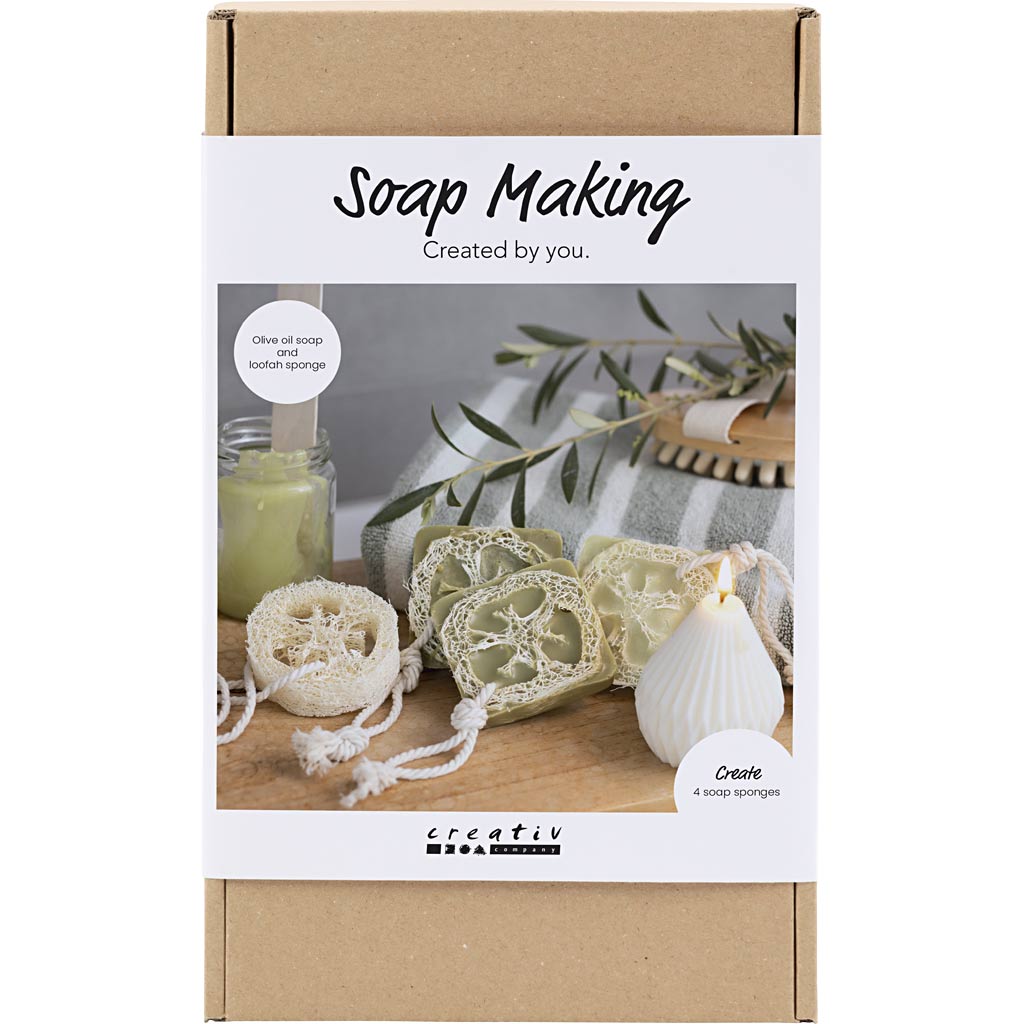 Creativ company set para hacer jabón, lufa, verde oliva, 1 caja