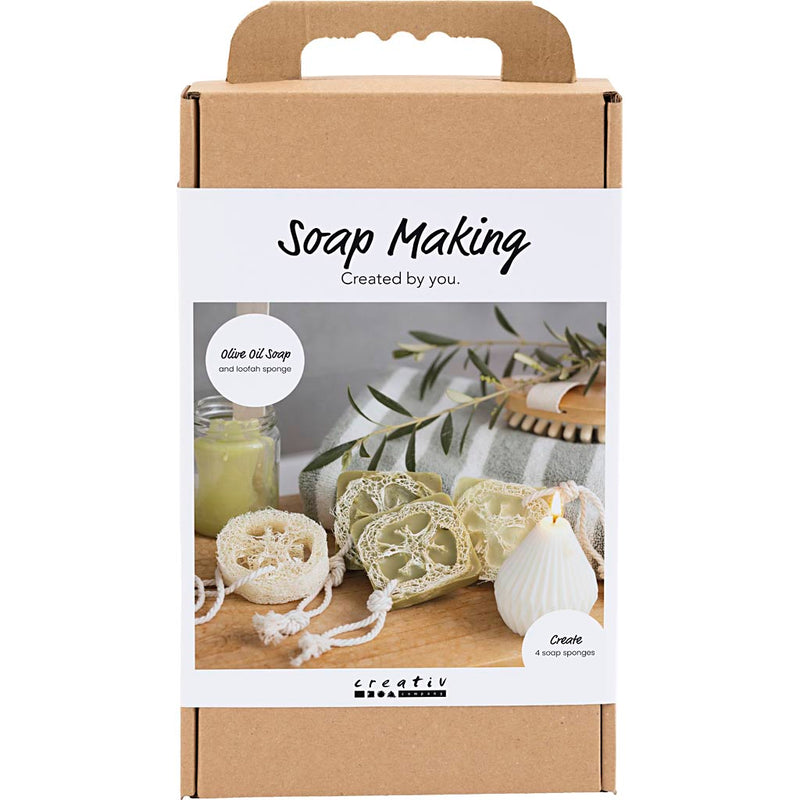 Creativ company set para hacer jabón, lufa, verde oliva, 1 caja