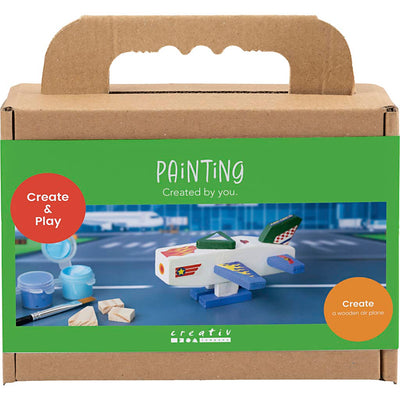 Creativ Company Mini Hobby Set Pintura, Avión, Armonía Azul Verde, 1 Caja