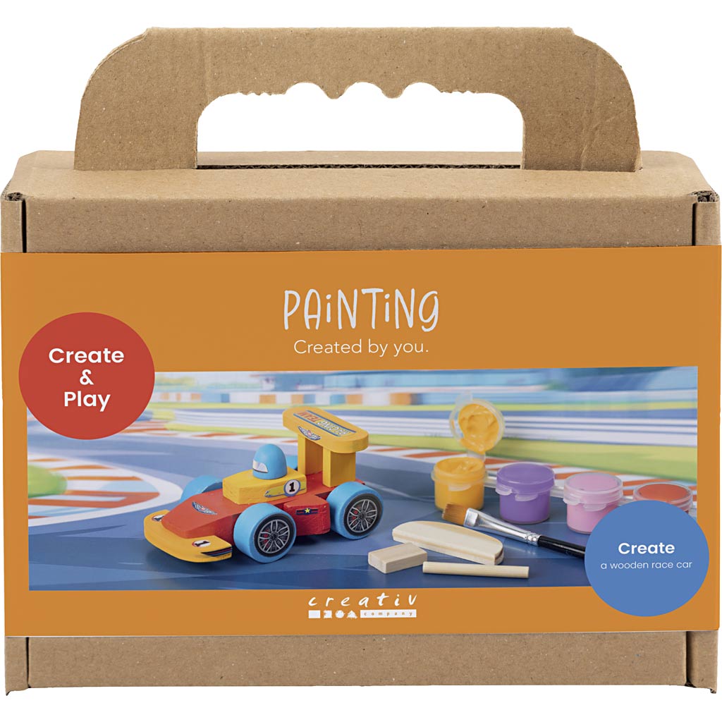 Creativ company mini set de hobby para pintar, coches de carreras, colorido, 1 caja