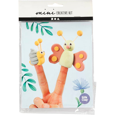 Mini kit creativo de arcilla de seda, títeres de dedo, 1 caja
