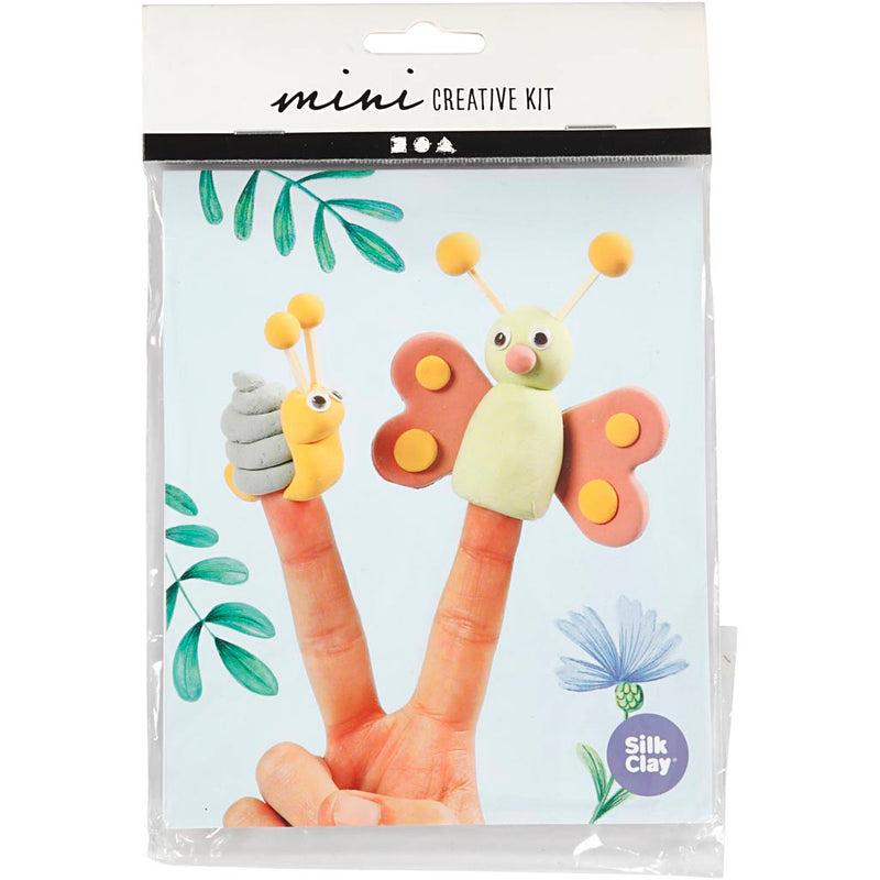 Mini kit creativo in Silk Clay, marionette da dito, 1 scatola