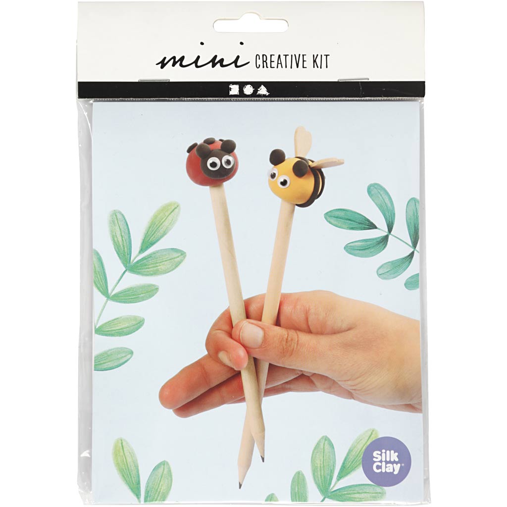 Mini kit creativo in Silk Clay, toppers per matite, 1 scatola