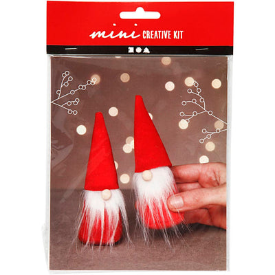 Mini kit creativo Creativ Company, gnomo natalizio, h: 12 cm, rosso, 1 scatola