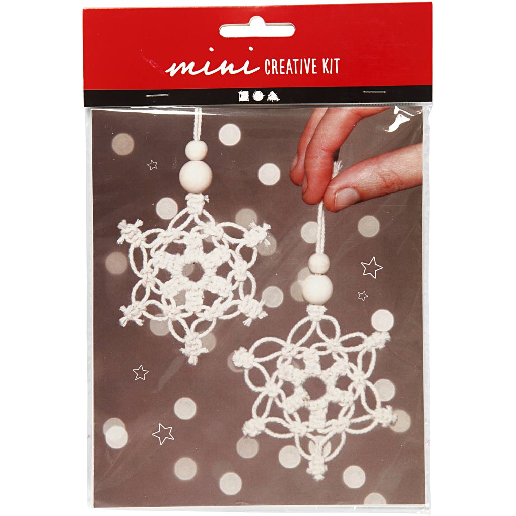 Mini Kit creativo Macrame Snowflake