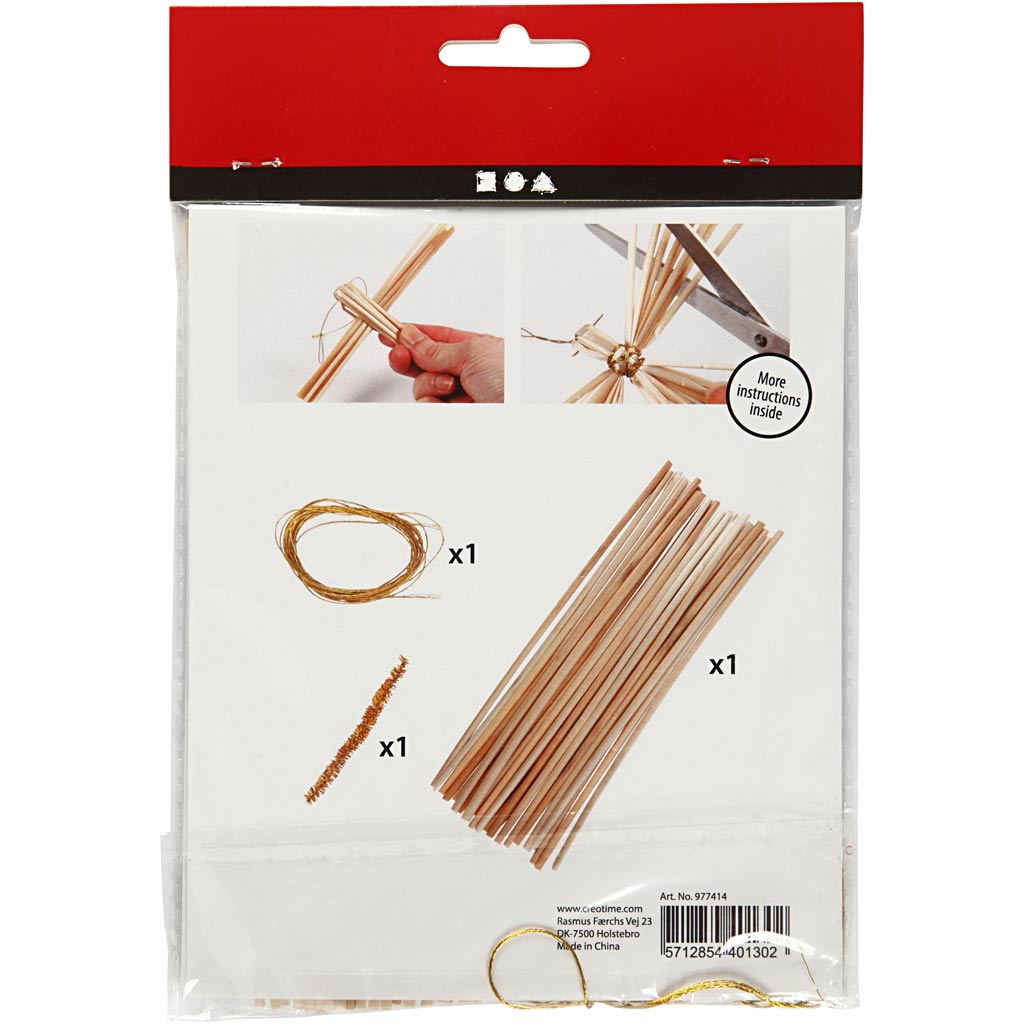 Creativ company creative mini kit, straw angel, h: 8 cm, 1 box