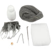 Creativ company mini set de hobby, gnomo navideño, h: 13 cm, mezcla de grises, 1 caja