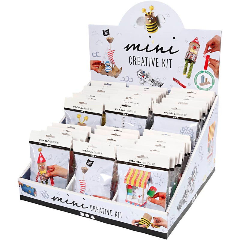 Espositore aziendale creativo con mini kit creativi, 60 set 1 scatola