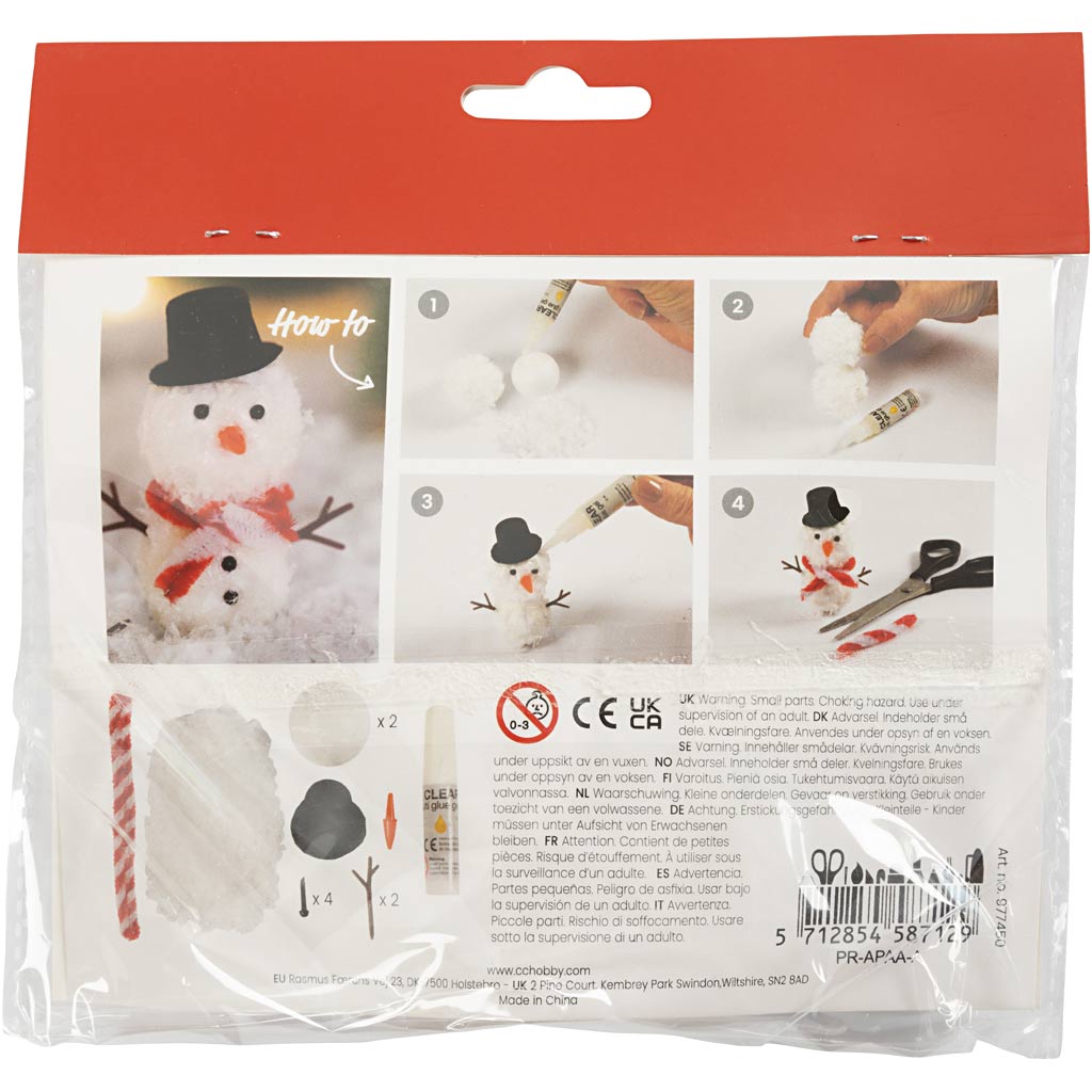 Creativ company mini hobby set gnome door, snowman, 1 box