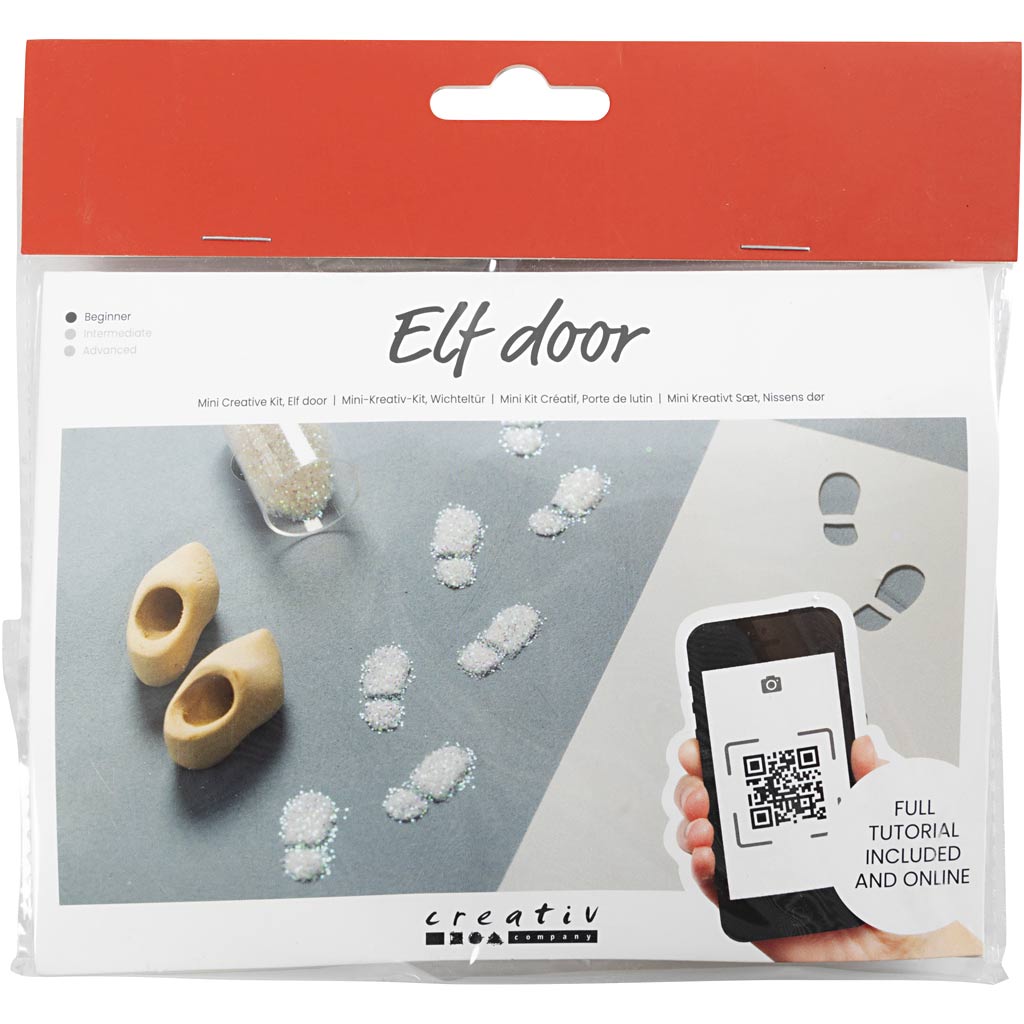 Creativ company mini hobby set puerta de gnomo, huellas, 1 caja