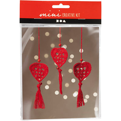 Mini set hobby Creativ Company all'uncinetto, cuori, 1 scatola