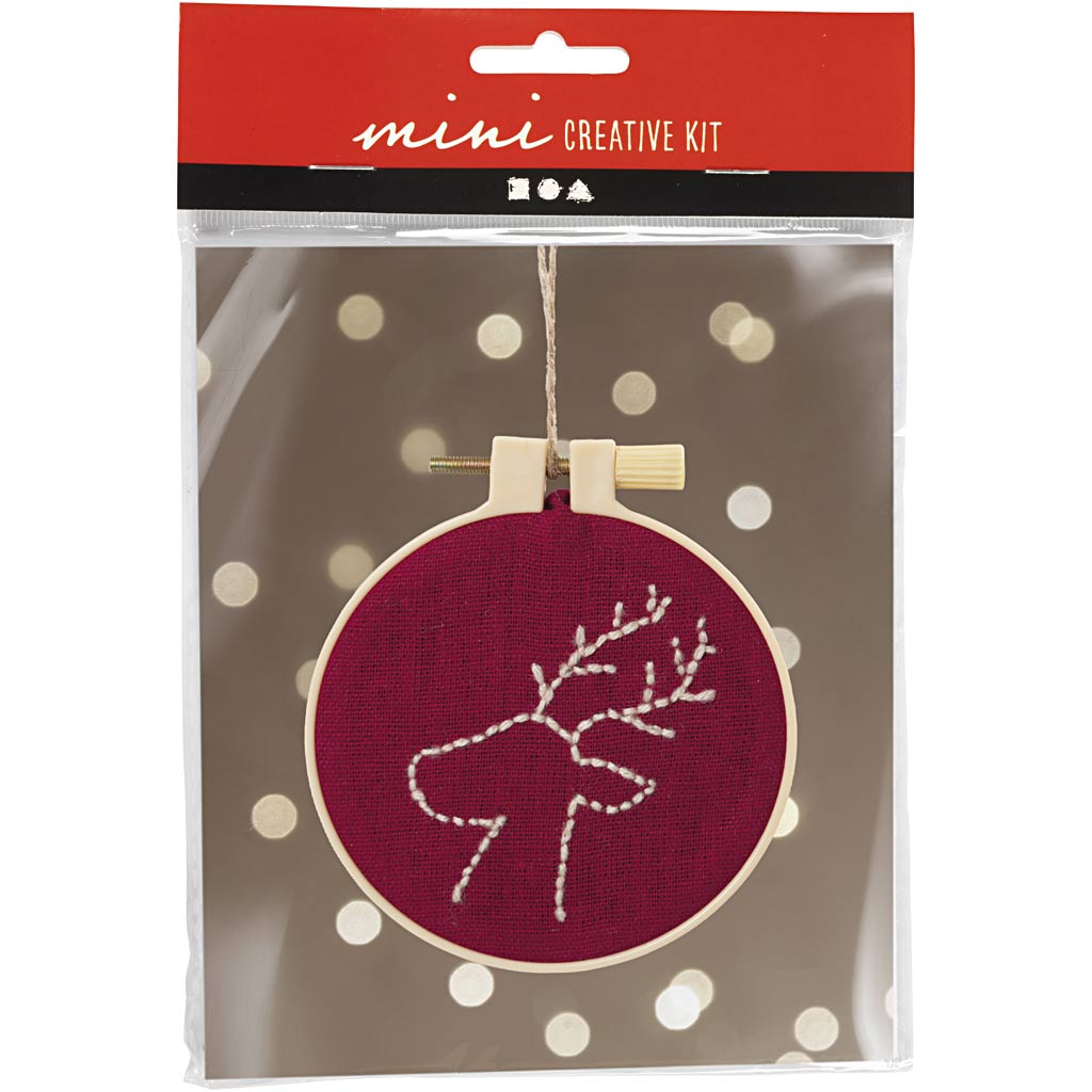 Creativ Company Mini Hobby Set Bordado, Reno, 1 Caja