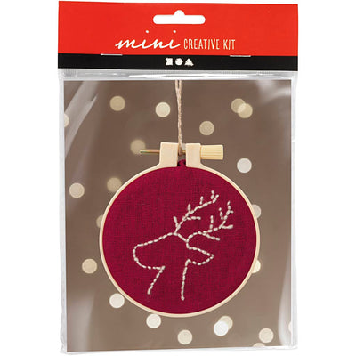 Mini set hobby per ricamo Creativ Company, renne, 1 scatola