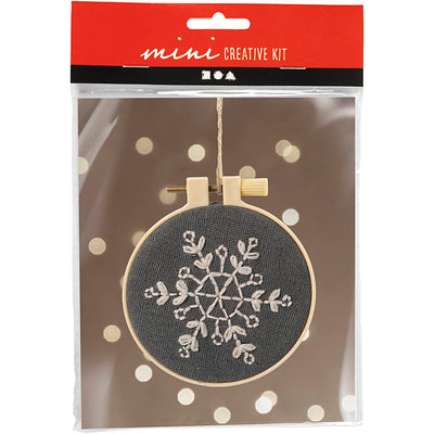 Mini set hobby Creative Company ricamo, fiocco di neve, grigio, 1 scatola