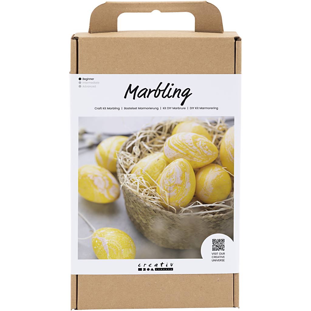 Creativ company hobby set marble, pink, yellow, 1 box