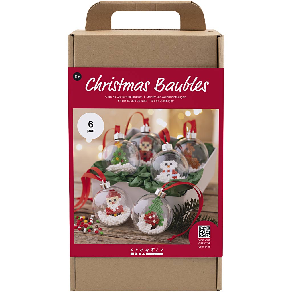 Creativ company hobbyset kerstballen strijkkralen