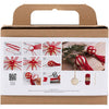 Creativ company hobby set bolas navideñas, macramé, rojo navideño, 1 caja