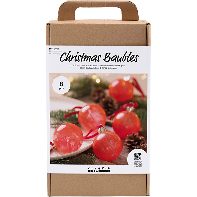 Creativ Company Hobby Set Bolas navideñas, mármol, 1 caja