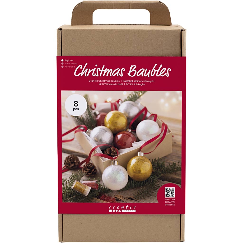 Set hobby Creative Company Palline di Natale, glitter, 1 scatola