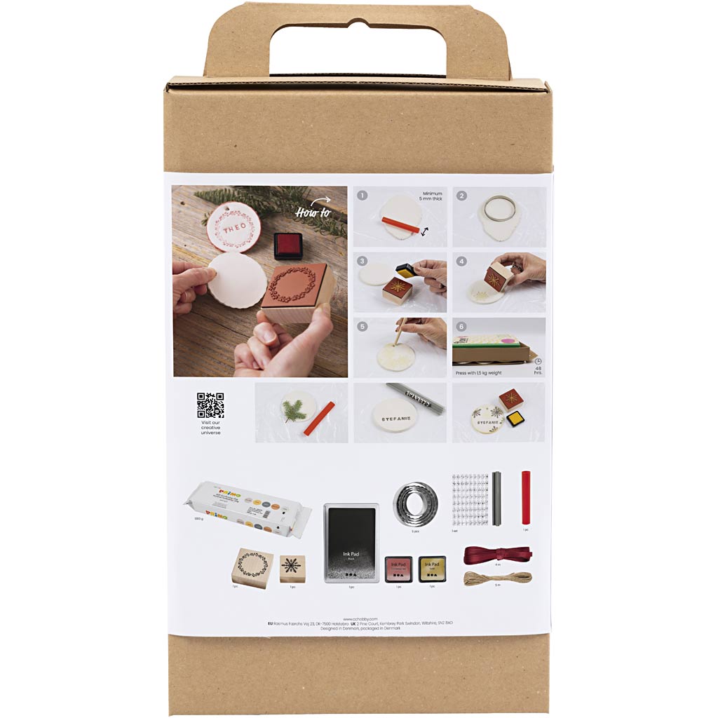 Creativ Company Hobby Set adornos navideños, arcilla autoendurecible, 1 caja