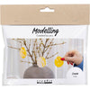 Creativ company mini set de hobby para esculpir, huevo, amarillo claro, colores pastel, 1 caja