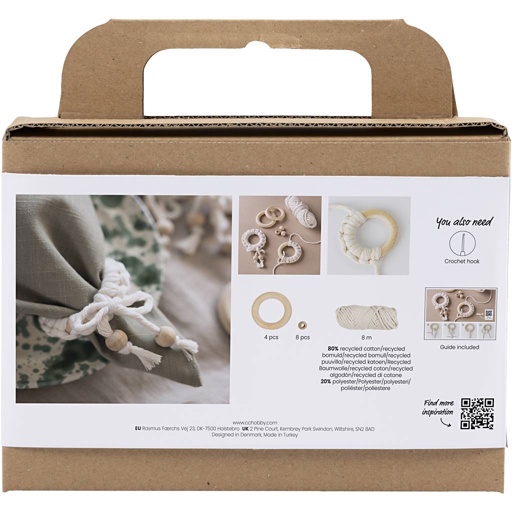 Creativ Company Mini HobbySet Macrame Serveting Off-White